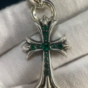 Chrome hearts-シルバー 925 緑の水滴 ペンダント