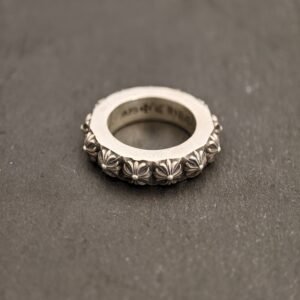 Chrome hearts-シングルレイヤー クロスフラワー チャックリング