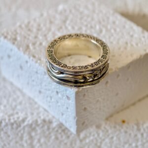 𝐂𝐡𝐫𝐨𝐦𝐞 𝐡𝐞𝐚𝐫𝐭𝐬- つる巻模様 ローテーティングリング