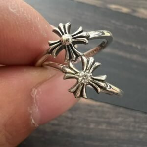 クロハート クロスフラワー バブルガムリング モアッサナイト