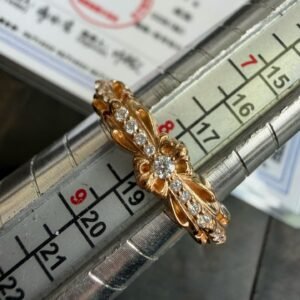 クロハート 純金 オープンデザイン クロスフラワー