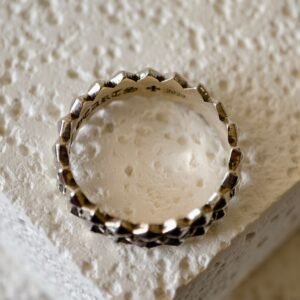 クロムハーツ 925 シルバー ギアクロスリング（クロスモチーフ + ギアデザイン）