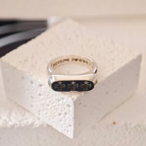 クロムハーツ スリーフローラルクロス ポリッシュド リング