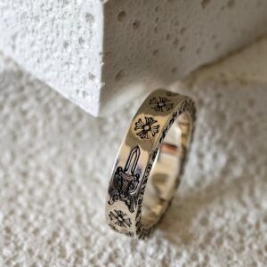 クロハート 6mm ダブルソード リング