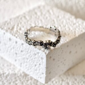 クロハート クロスフラワー サイドロウ リング