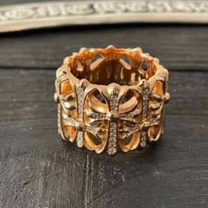 クロムハーツ 22K ゴールド フルダイヤ セメタリーリング