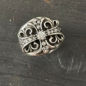 クロムハーツ モアサナイト ワイド キーパー リング