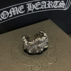 クロムハーツ 純銀プラチナメッキ アイリスフラワー リング