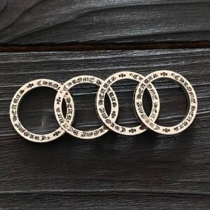 クロムハーツ 3mm 幅 ダイヤモンドインレイ リング