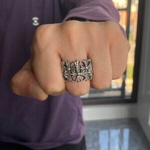 クロムハーツ ダイヤモンドインレイ セメタリー リング