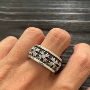 クロムハーツ ダイヤモンドインレイ フルクロス ローテーティング リング