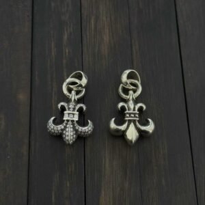 クロハート 925 シルバー パヴェダイヤモンド & ノンストーン チャームクロス ペンダント