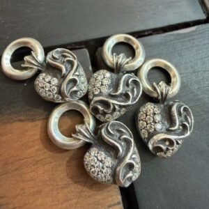 クロハート ダイヤモンドセット ヴァイン ハート ペンダント