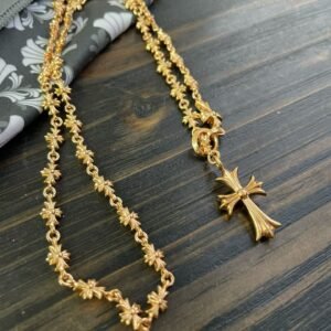 クロハート ゴールドメッキ クロス スルーチェーン