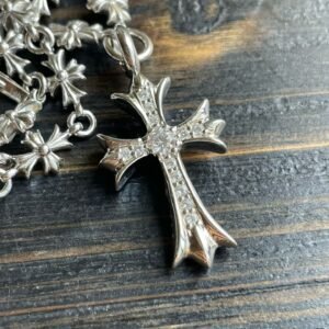 クロハート ホワイトゴールド ダイヤモンドセット TinyE クロスフラワー ネックレス