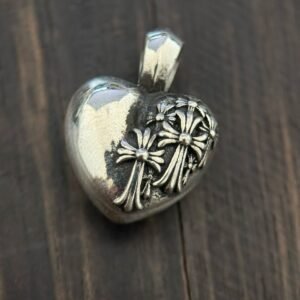クロムハーツ 925 シルバー セメタリー ハート ペンダント
