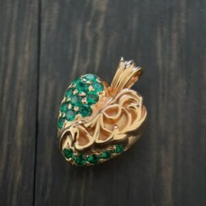 クロムハーツ 22K メッキ ラスベガス限定 ハート ツル ペンダント