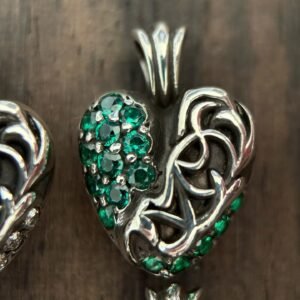 クロムハーツ 925 シルバー 4 カラー ハート ペンダント