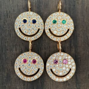 クロムハーツ 22K ゴールドメッキ モアサナイト 4 カラー スマイル