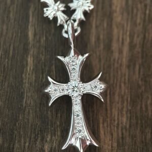 クロムハーツ 925 シルバー ロジウムメッキ フラワー ワンピースチェーン