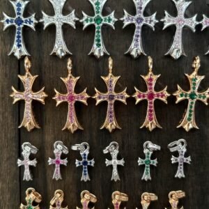 クロムハーツ 18K/22K ゴールドメッキ ダイヤモンドインレイ