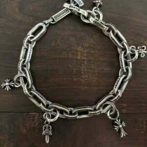 クロムハーツ 925 シルバー ニューモデル アルファベット ブレスレット