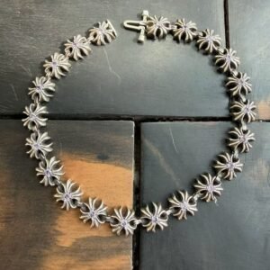 クロムハーツ 925 シルバー パープルダイヤ Tinyplus インサート ブレスレット