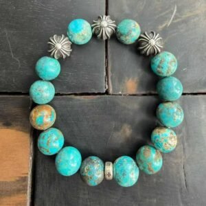 クロムハーツ 925 シルバー 10mm アメジスト ブレスレット