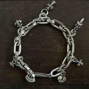 クロムハーツ 925 シルバー シックスエレメント ブレスレット