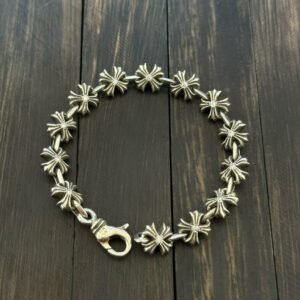 クロムハーツ 925 シルバー ダイヤセット クロス ダイヤセット ブレスレット