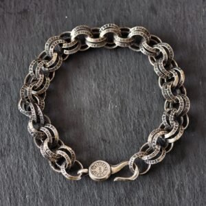 𝐂𝐡𝐫𝐨𝐦𝐞 𝐡𝐞𝐚𝐫𝐭𝐬 クロムハーツ スモール ダブルアルファベットリング ブレスレット