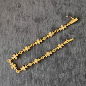 𝗖𝗵𝗿𝗼𝗺𝗲 𝗛𝗲𝗮𝗿𝘁𝘀 クロムハーツ 22K ゴールドメッキ クロス ブレスレット