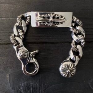 Chrome hearts クロムハーツ クロスフラワー ロブスタークラスプ ビッグリンク ブレスレット