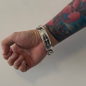 Chrome hearts クロムハーツ ダイヤセット クロスフラワー ソード ダブルタグ ビッグリンク ブレスレット