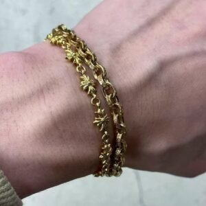 Chrome hearts クロムハーツ 22KGP スリムレター ブレスレット