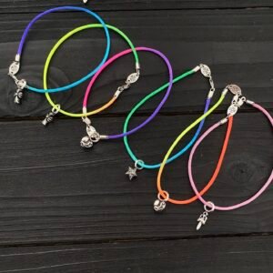 Chrome hearts クロムハーツ 虹彩グラデーション ブレスレットコード ペンダント DIY 可