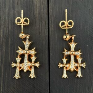Chrome hearts クロムハーツ 22KGP 三十字 ピアス