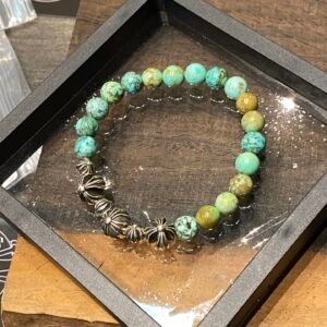 クロムハーツ ターコイズ 銀ビーズ 6 個 ビーズブレス