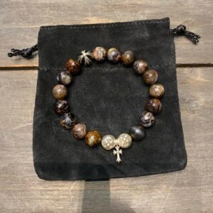 クロムハーツ 新作 天然ペテロ石 ビーズブレスレット